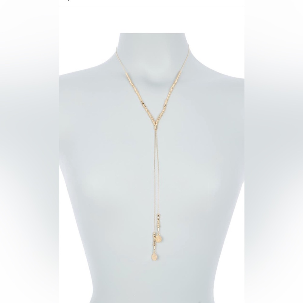 Stephen & Co. Beaded Coin Pendant Y- Necklace